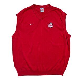 Ohio State Buckeyes Nike 2000s Embroidered Vintage Sweater Vest, Men's 2XL